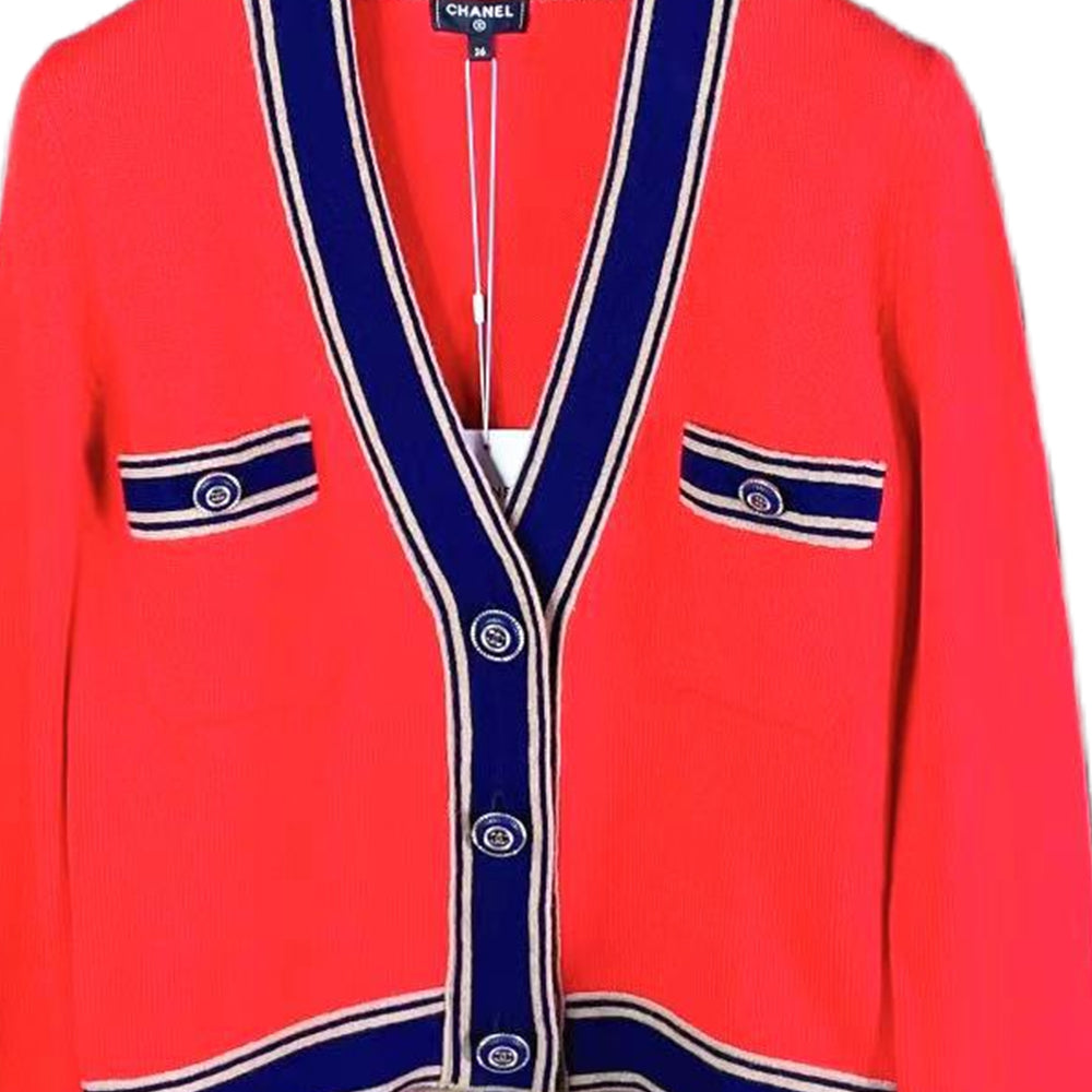 CHANEL Cashmere Sweater Women's Red