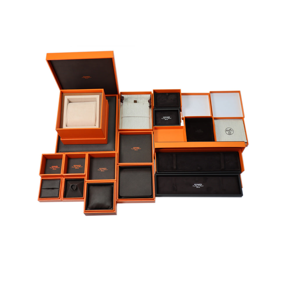 HERMES Metal, Drawn Gold Bangles Men's Dark Green