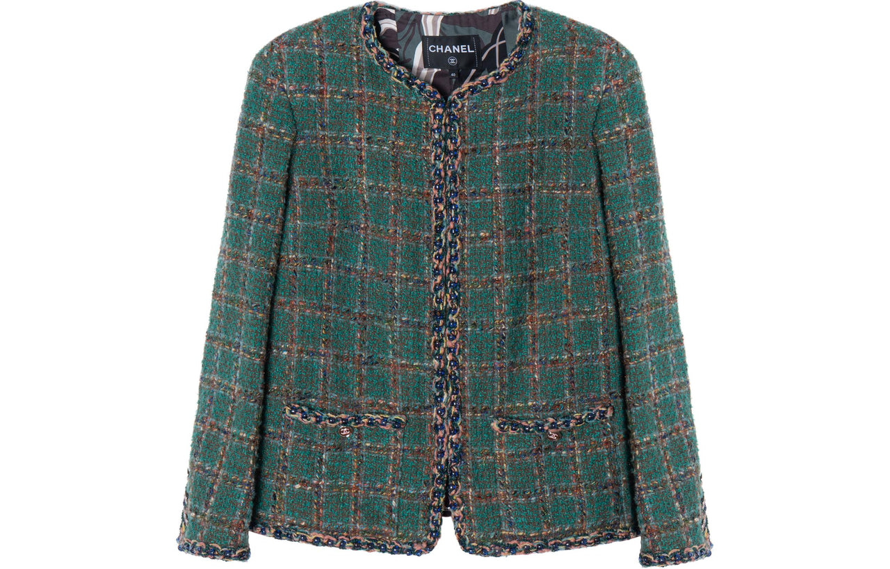 CHANEL Jackets Coats Women's Green