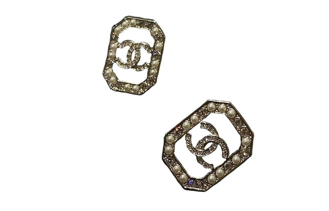 CHANEL Stud Earrings Women's Gold
