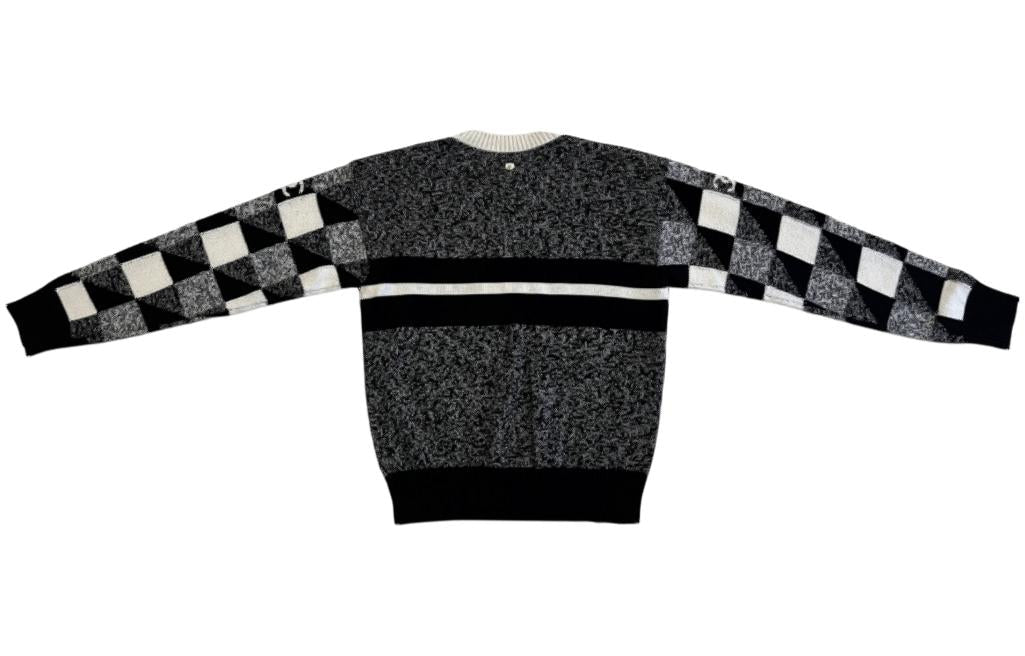 CHANEL 22 Fall And Winter Cashmere Sweater Women's Black White