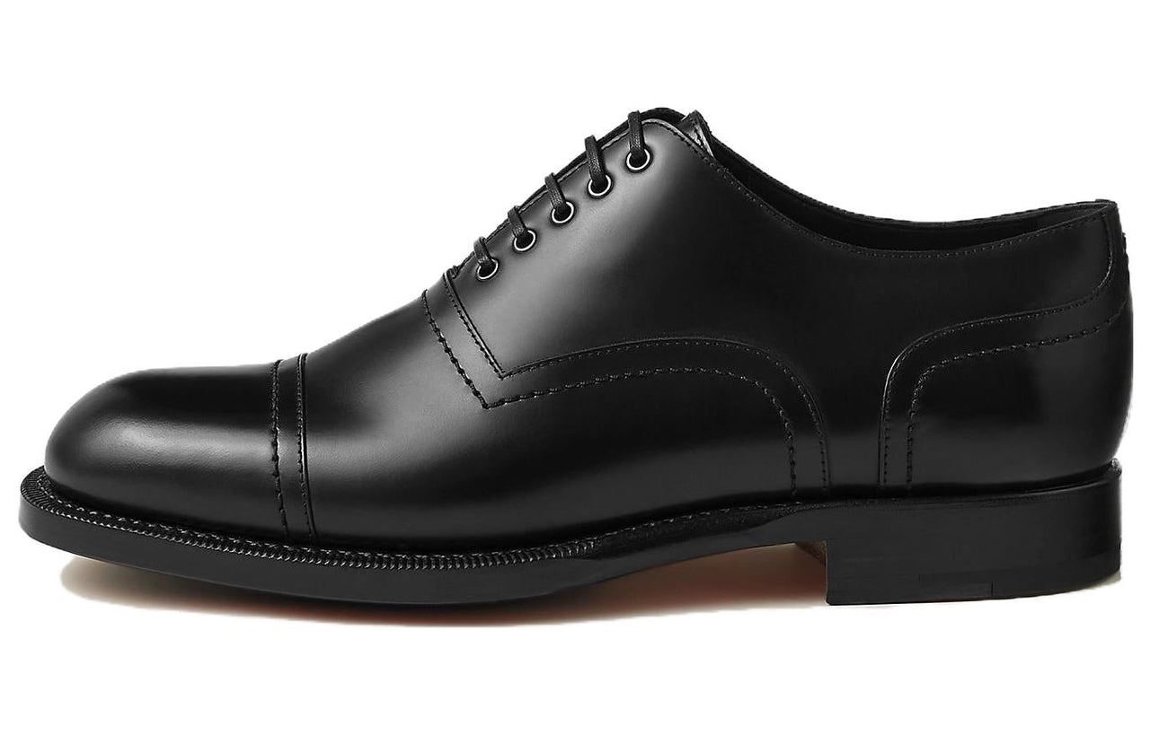 HERMES Dress Shoes Men Low-Top Black