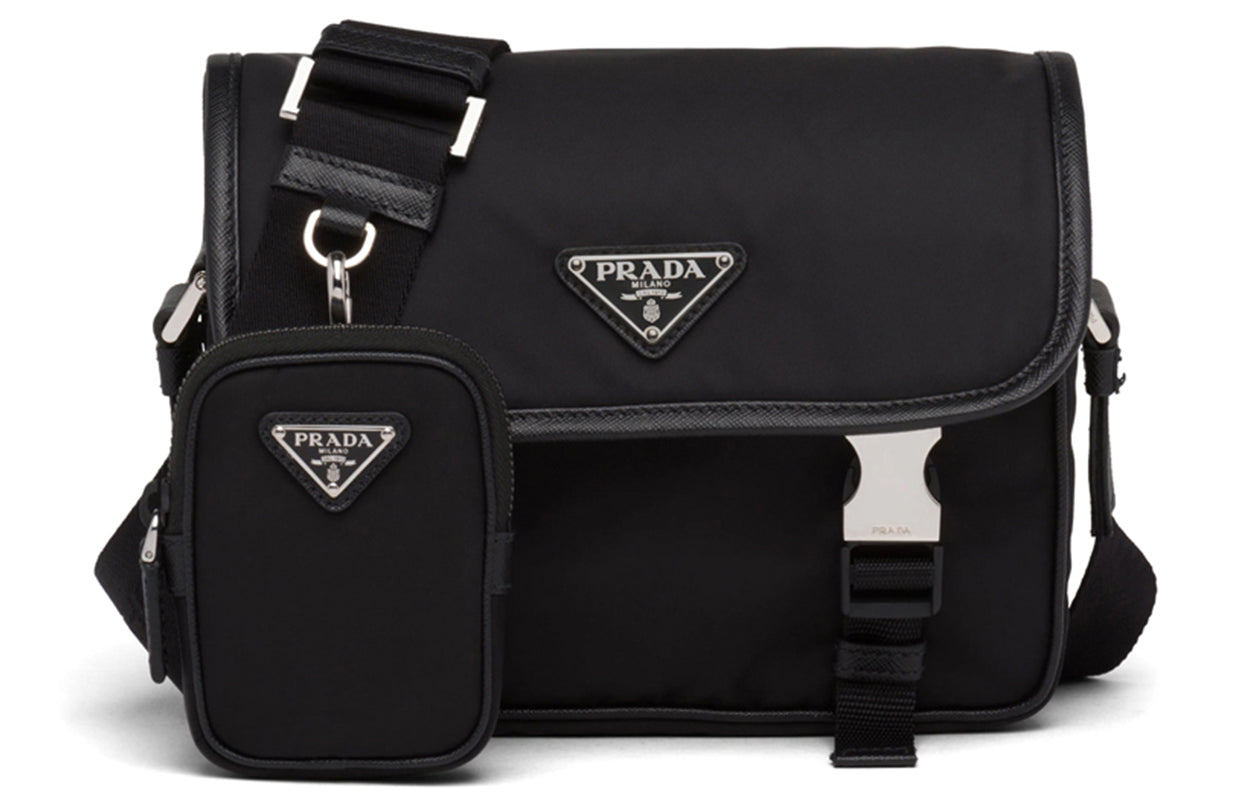 PRADA Nylon Combo Bag, Shoulder Bag Men's Black