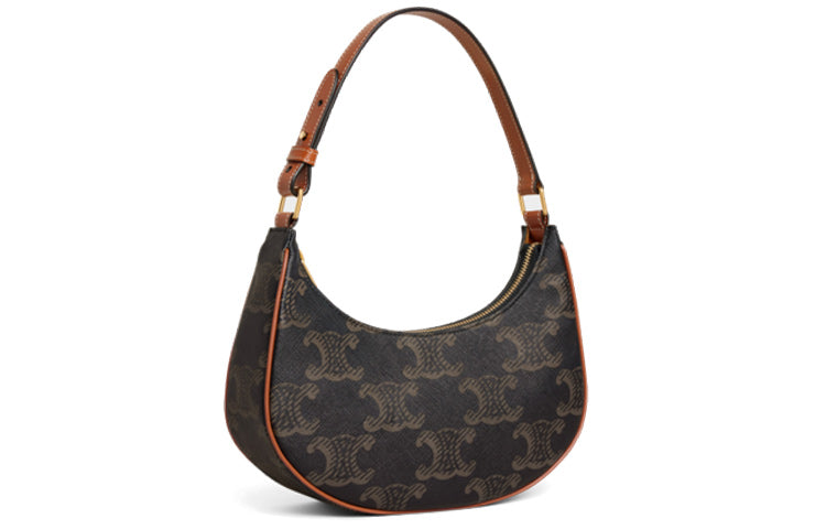 CELINE AVA Cow Leather Shoulder Bag Handbags Shoulder Bags Women's Tawny