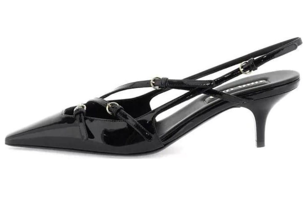 MIU MIU Slim Heel High Heels Women's Black