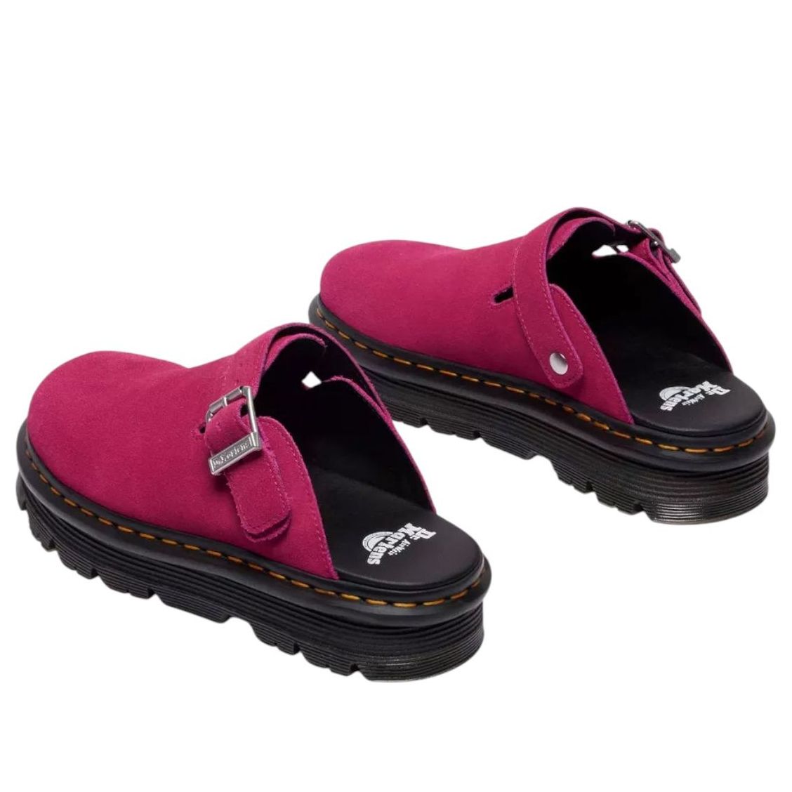 Dr. Martens Zebzag Suede Mules 'Fuchsia Pink' 31937651