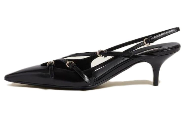 MIU MIU 55mm Buckle-embellished Slingblack Pumps
