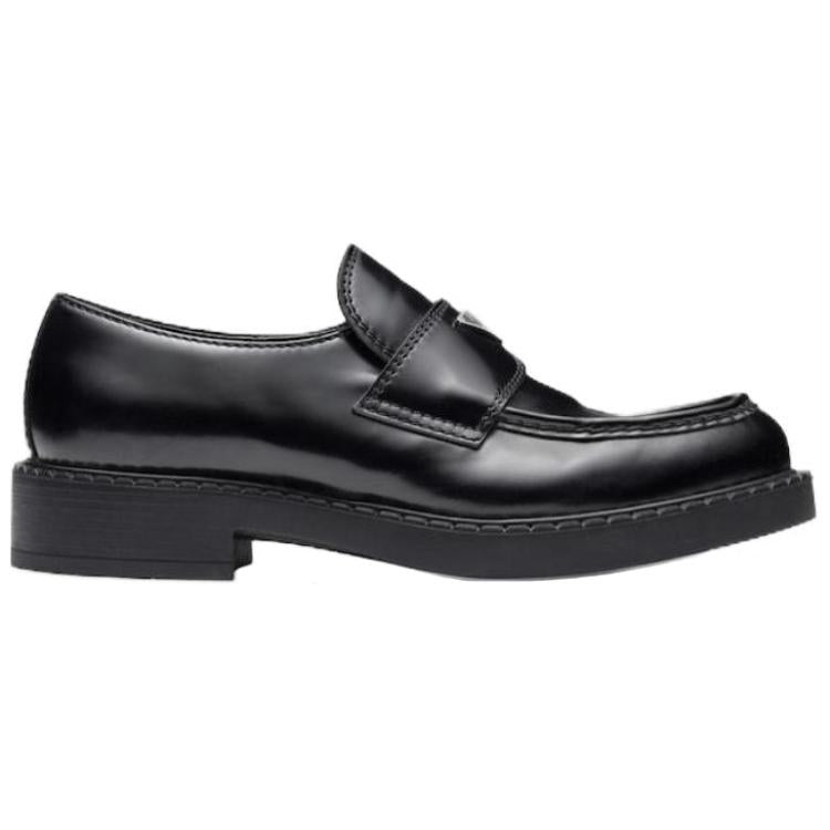 PRADA 35mm Loafer Black Brushed Leather