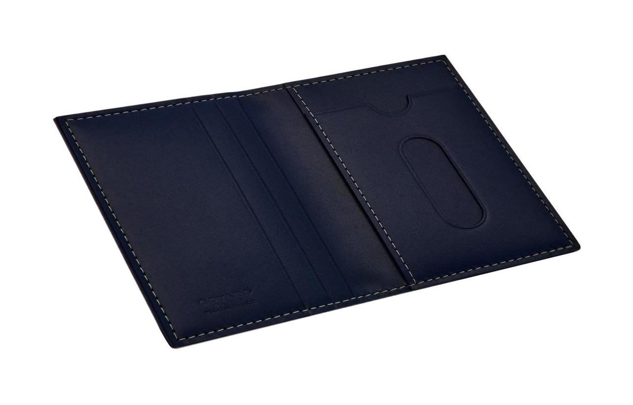 GOYARD SAINT MARC Canvas With Leather Card Holder Unisex Marine Blue