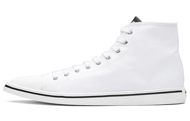 PRADA Canvas Shoes Men High-Top White
