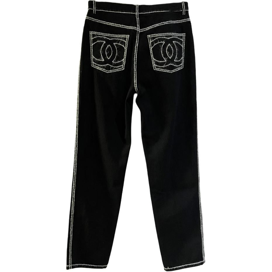 CHANEL FW24 Casual Pants Women's Black