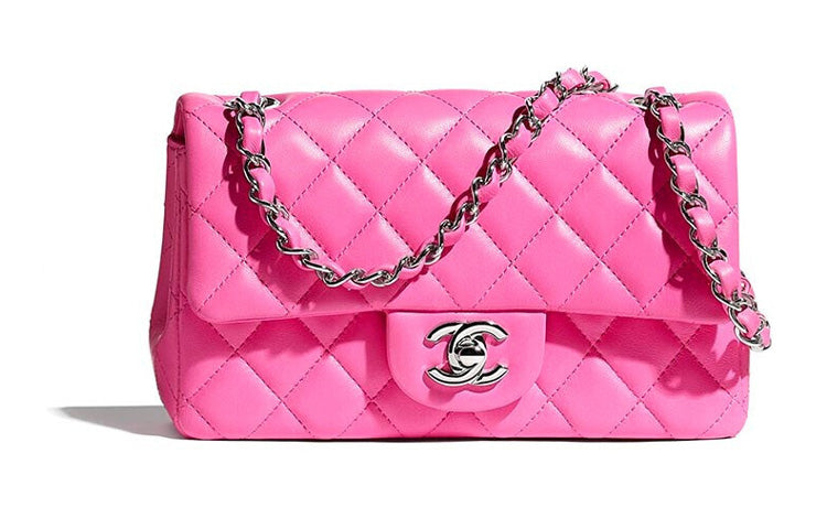 CHANEL Classic Flap CF21K Winter Lambskin Flap Bag Shoulder Bag Crossbody Bag Handbag Medium Size Women's Vibrant Pink