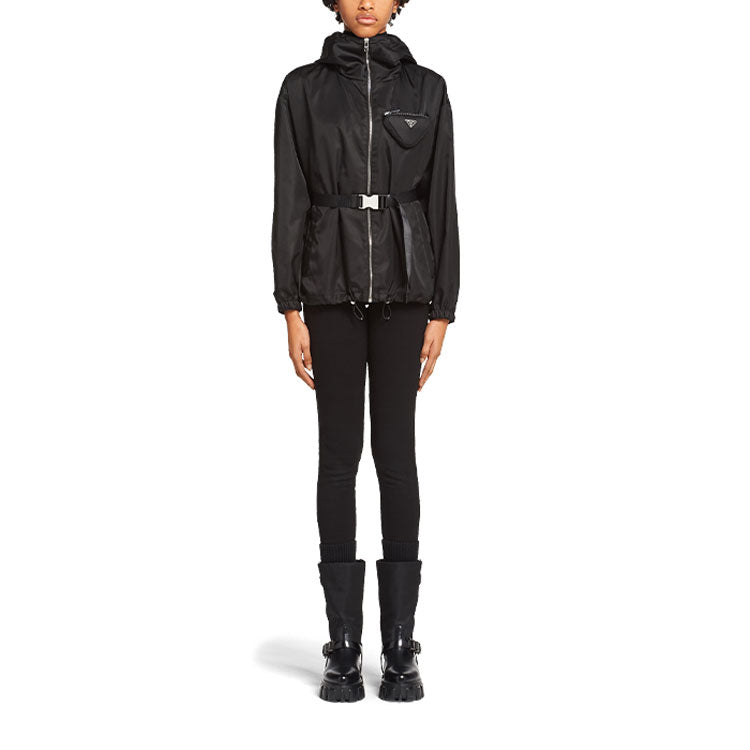 PRADA Re Nylon Pouch detail Hooded Jacket