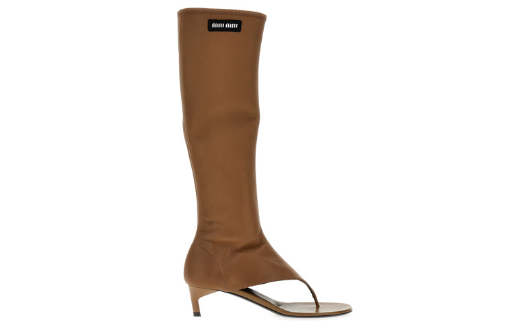 MIU MIU Knee high Boots Women's Brown