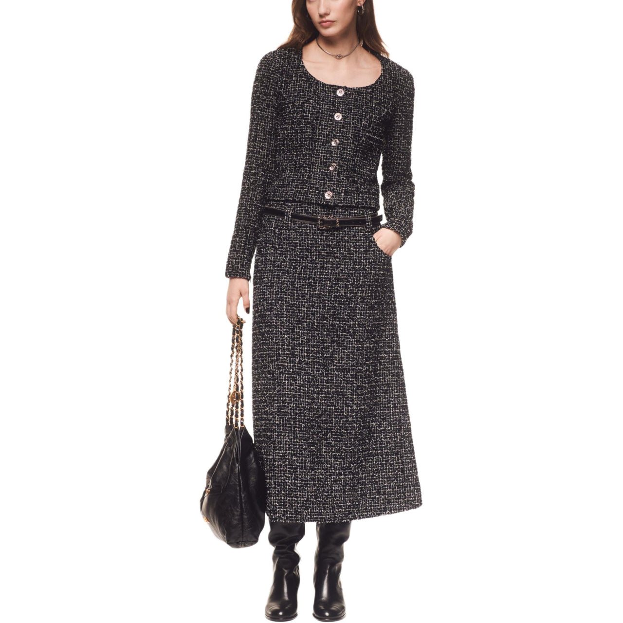 CHANEL 24 Fall And Winter Jackets Coats Women's Black