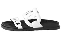 HERMES Extra Abrasion-Resistant Slide Slippers Women's Black White