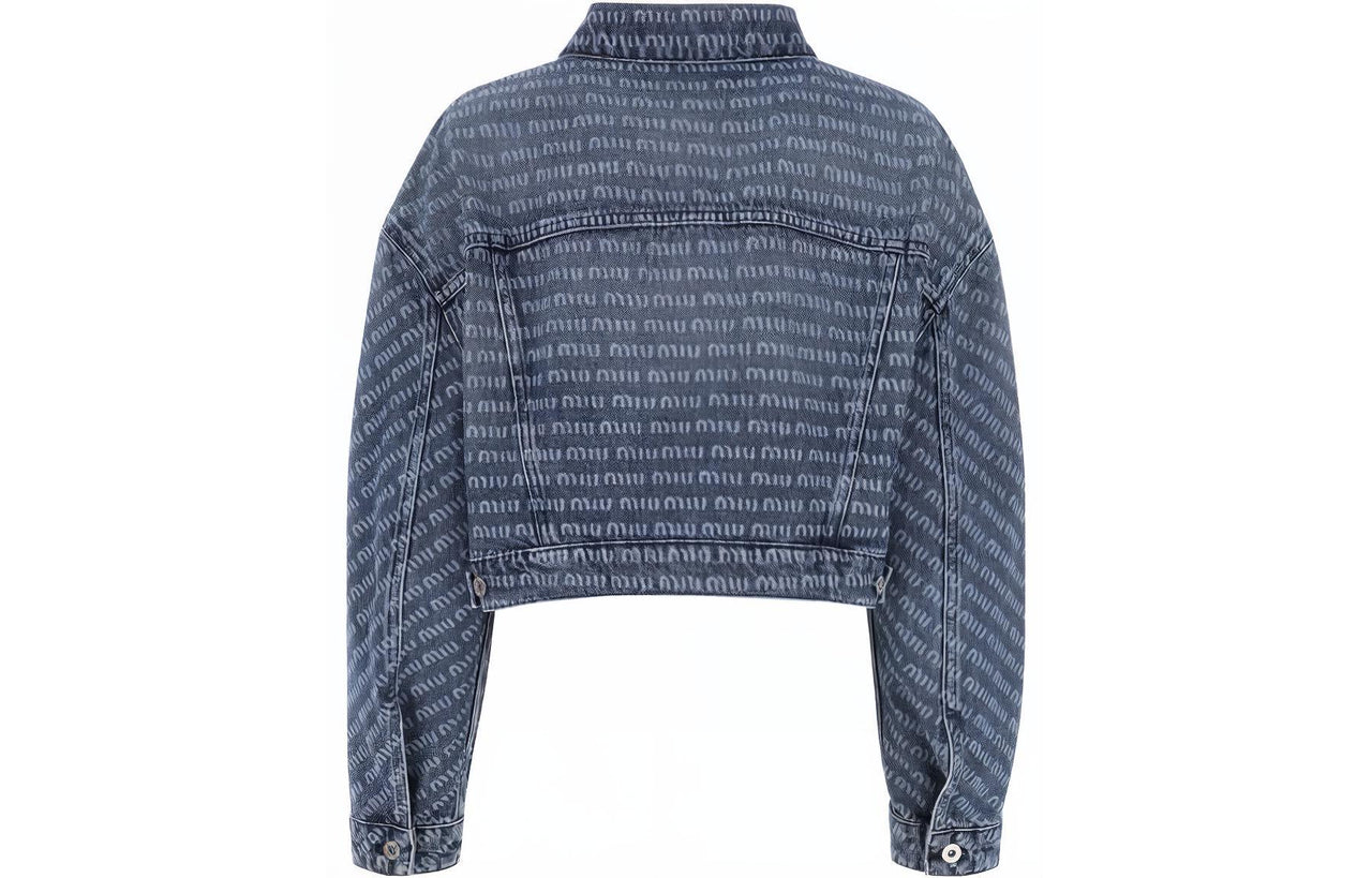 MIU MIU SS23 Denim Jacket Women's Blue