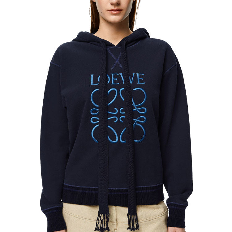LOEWE Anagram Hoodie 'Navy Blue'