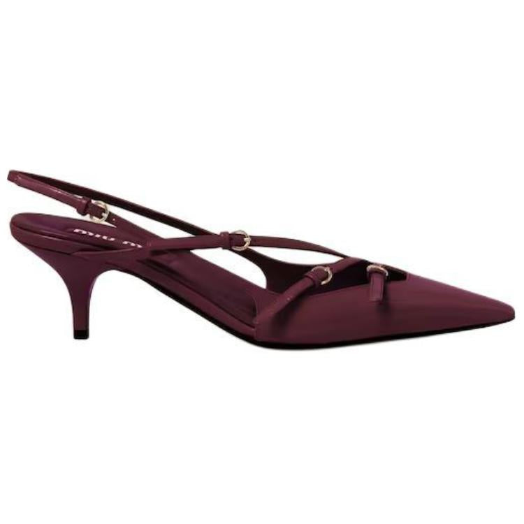 MIU MIU Buckle-embellished Slingback Pumps