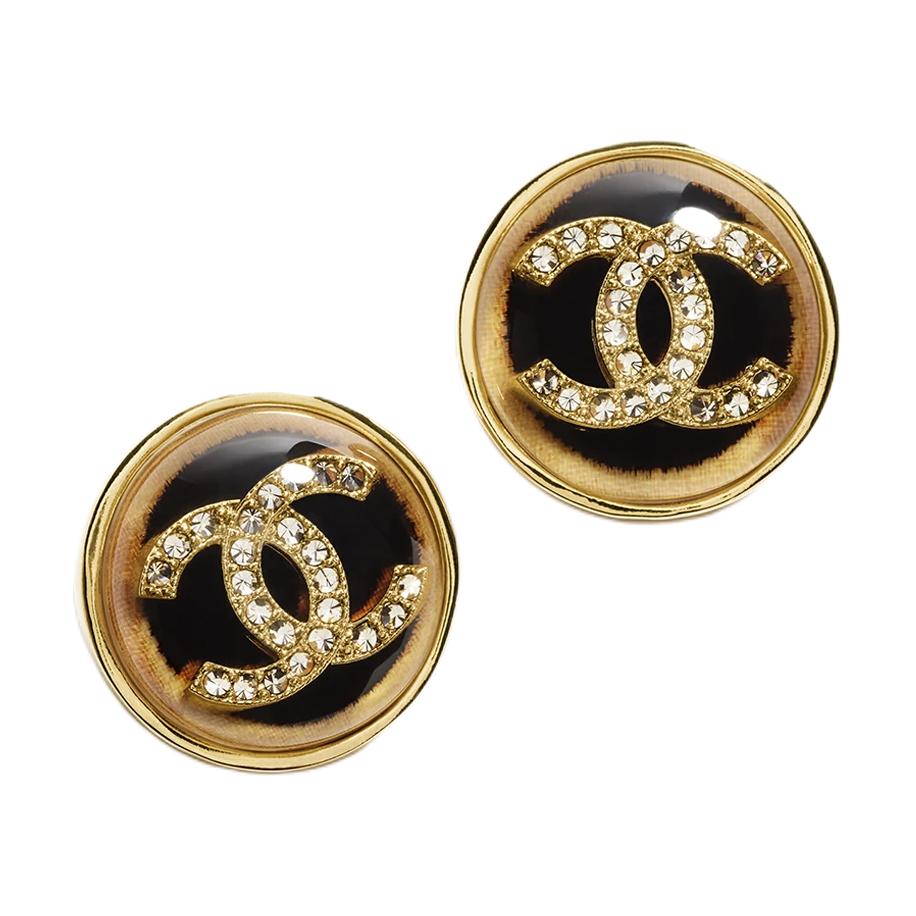 CHANEL Earrings Women's Black