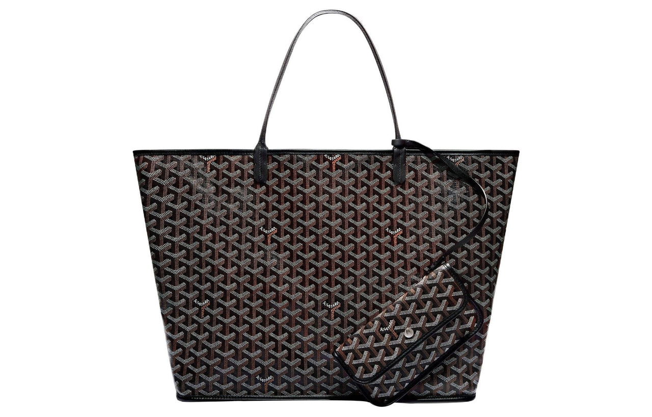 GOYARD Anjou Canvas With Leather Tote Shopping Bag Shoulder Bags Handbags Large Size Unisex 11 Colors