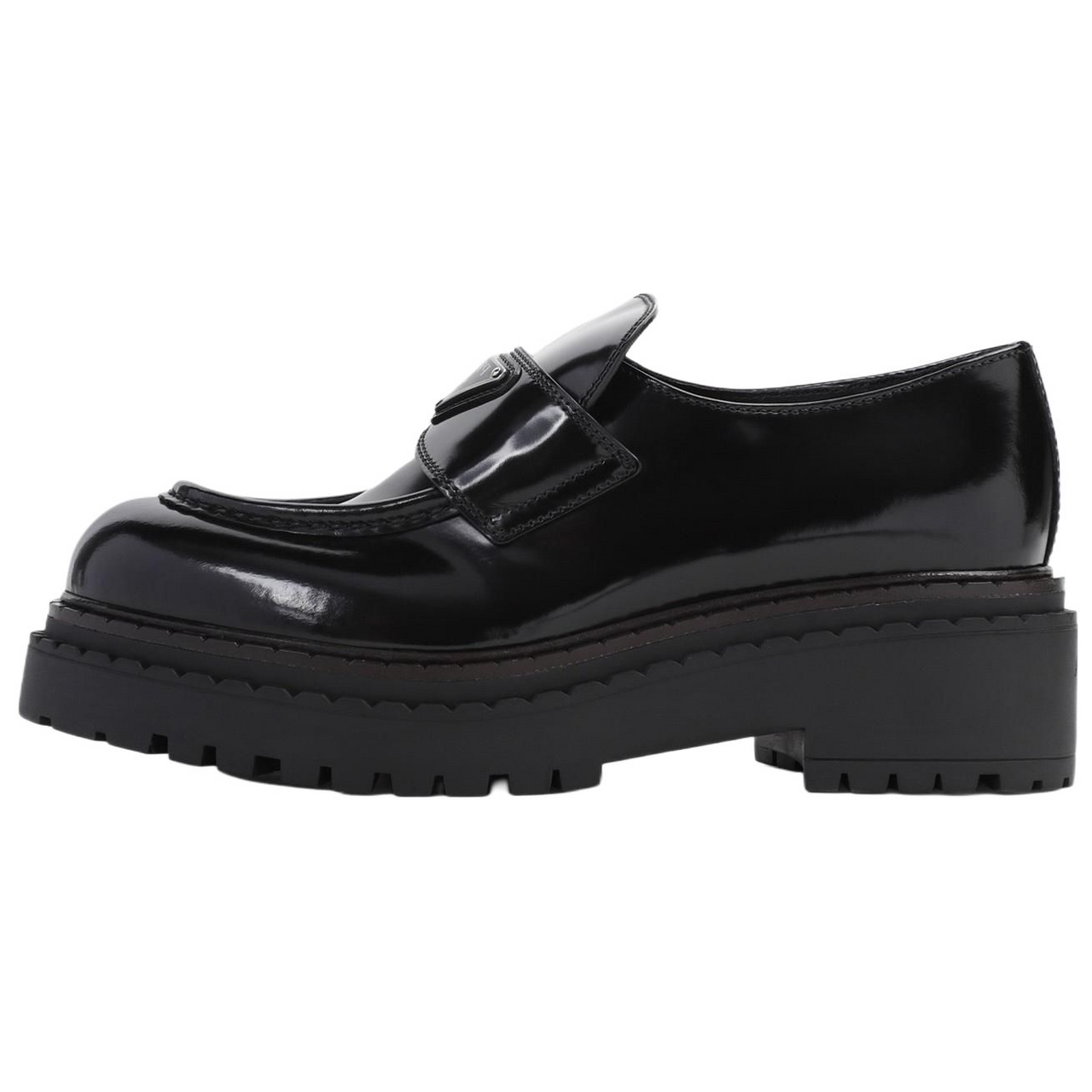 PRADA Chocolate Loafers Women's Black