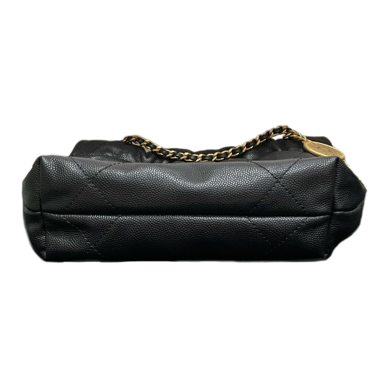 CHANEL 22Bag Grain Calfskin Trash Bag, Shoulder Bag Mini Women's Black