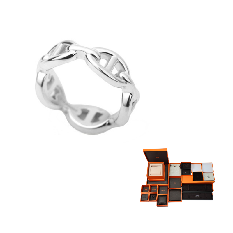 HERMES 925 Sterling Silver Rings Women's Silver