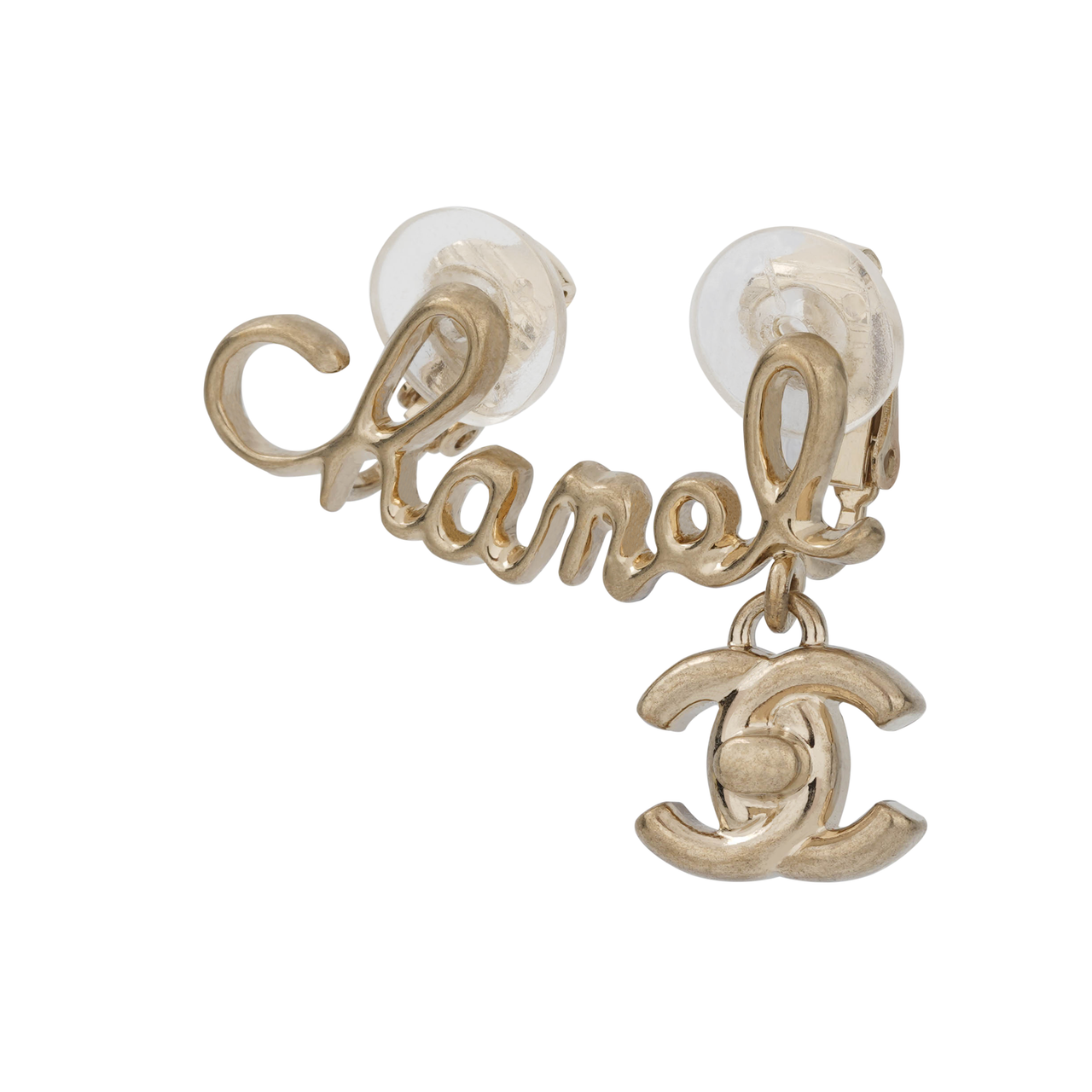 CHANEL Metal Clip On Earrings Women's Gold
