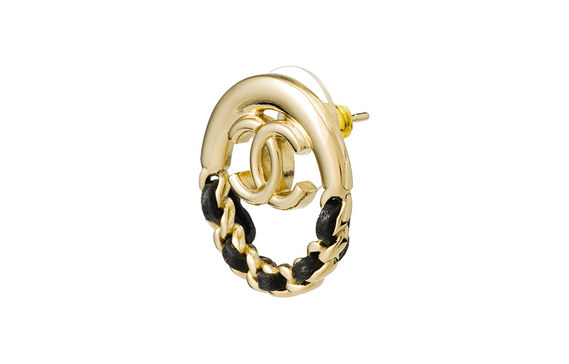 CHANEL Earrings Women's Gold