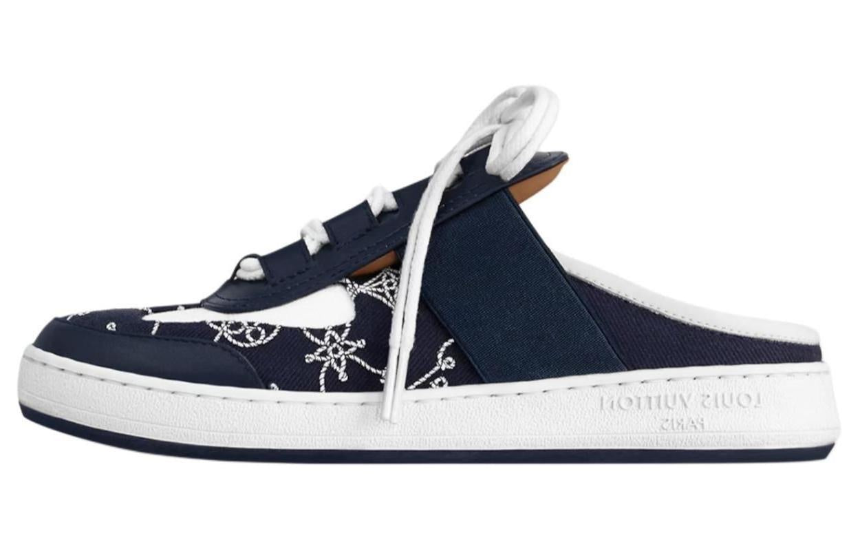 LOUIS VUITTON Lous Rubber Sole Wrap-toe Slippers Women's Blue