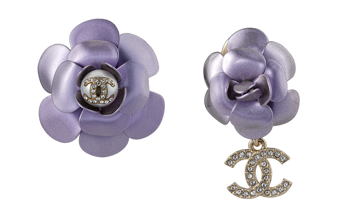 CHANEL Brooches Unisex Purple