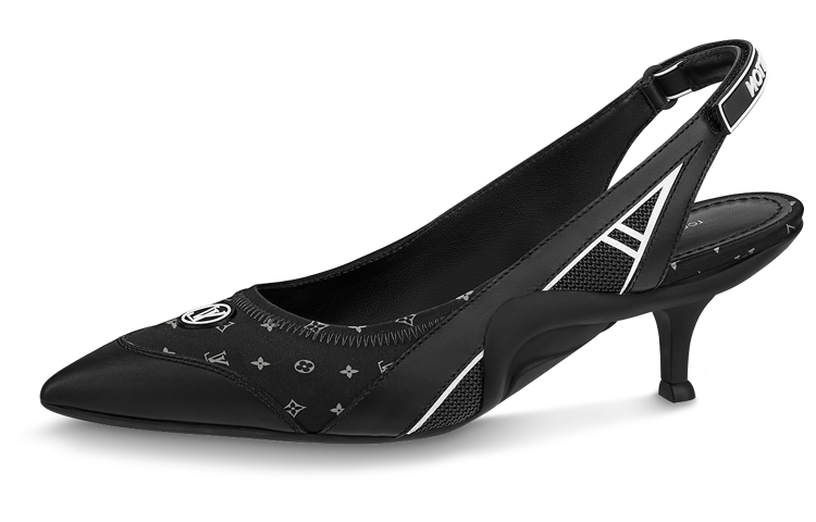 LOUIS VUITTON Archlight 1.0 Slingback Pumps 'Black Monogram' Women's