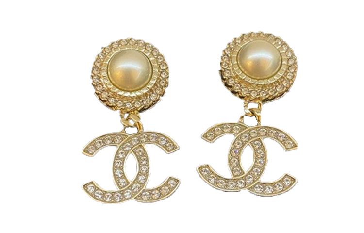 CHANEL Earrings Women's Gold
