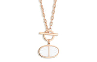 HERMES Chaine D'ancre Verso Karat Gold Necklaces Women's Rose Gold