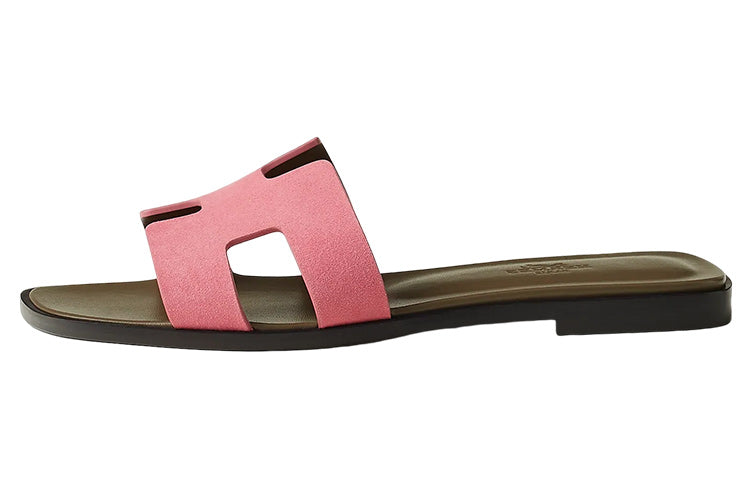 HERMES Oran Sandal Rose Du Desert Goatskin