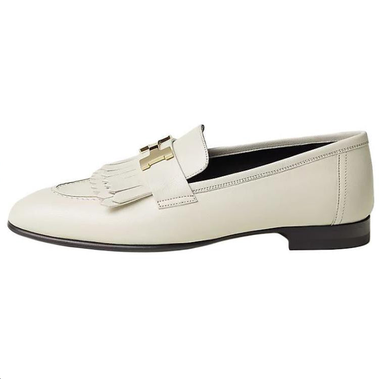 HERMES Royal Loafers Women's Beige