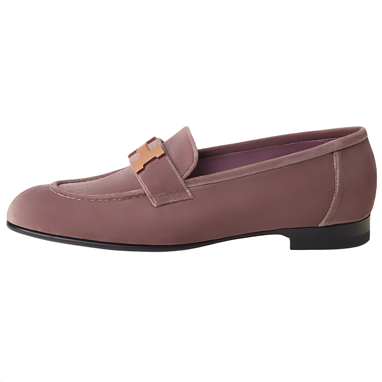 HERMES Paris Loafers Women's Purple
