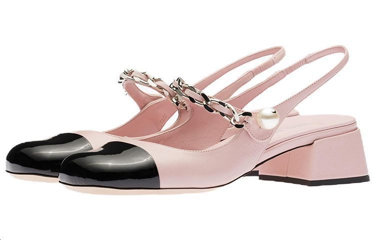 MIU MIU Chunky Heel High Heels Women's Pink