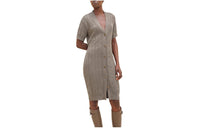 HERMES Short Sleeved Dresses Women's Gray