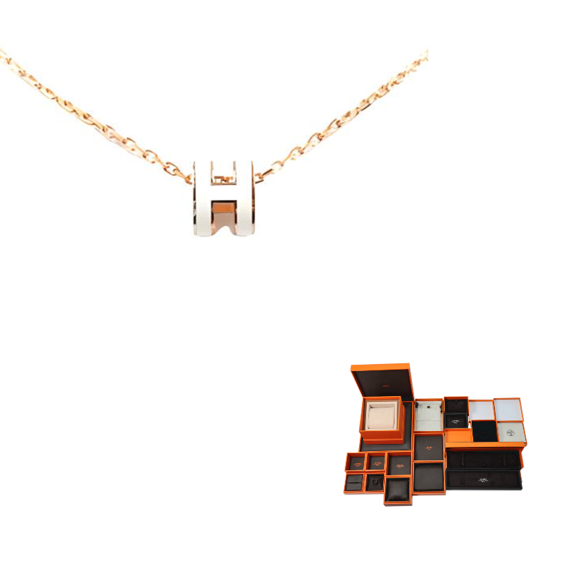HERMES Rose Gold-Plated Pendants Women's Gold