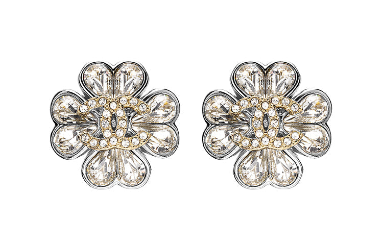 CHANEL Earrings Women's Silver