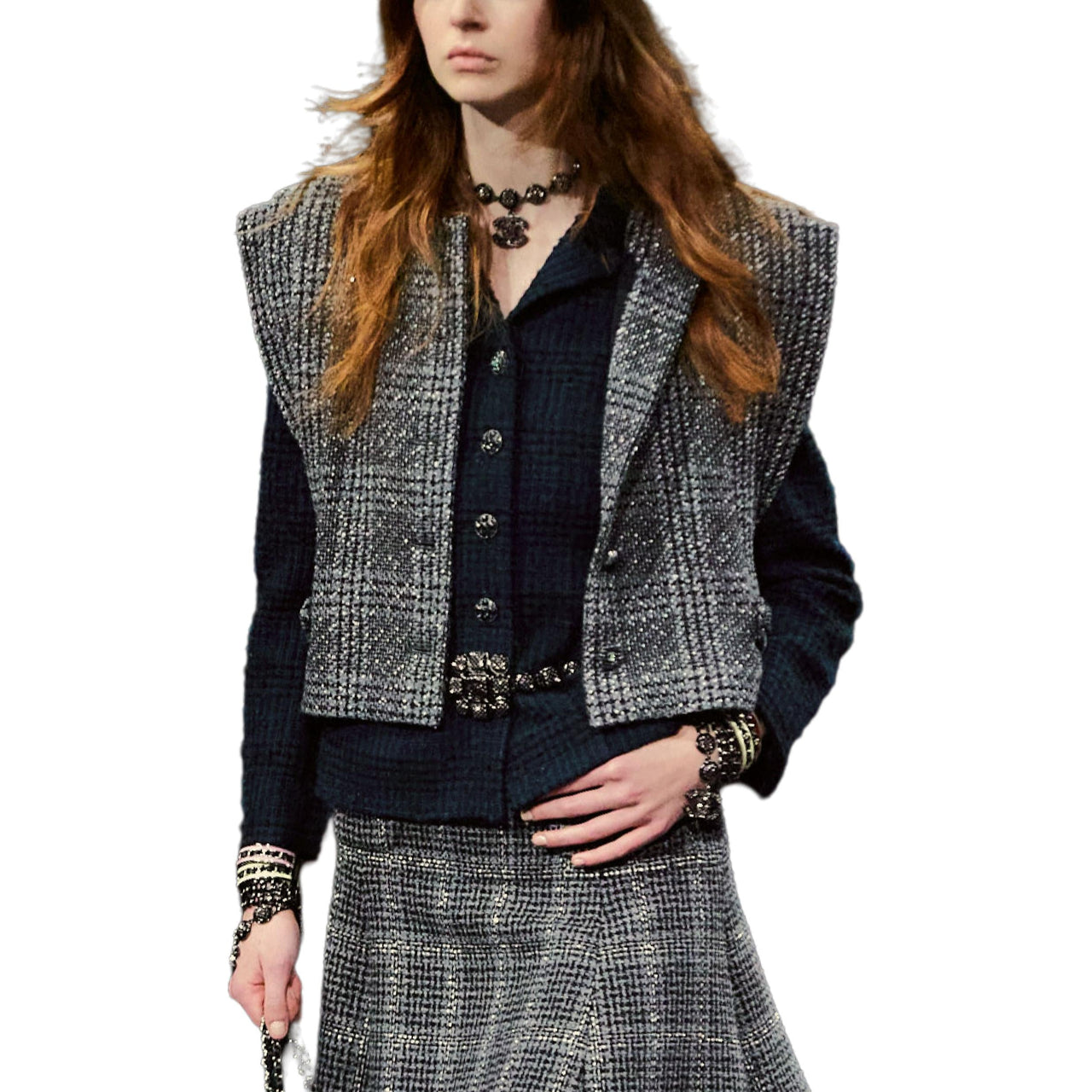 CHANEL FW24 Vest Women's Black Gray