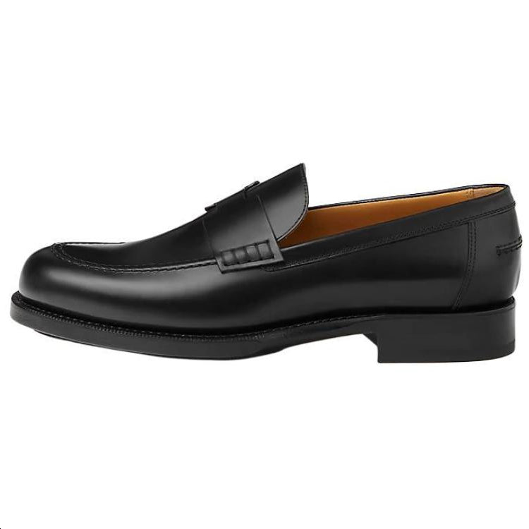 HERMES Interview Loafers Men Black