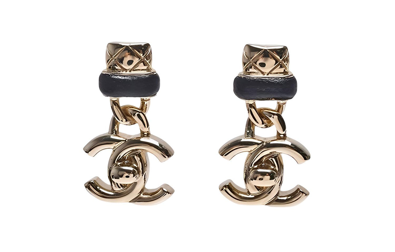 CHANEL Earrings Women's Gold