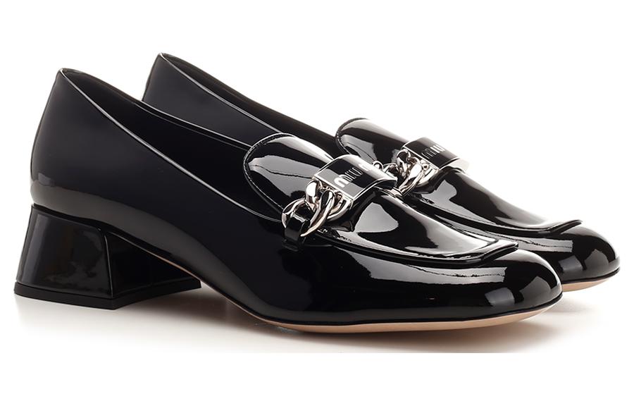 MIU MIU Block Heel High Heels Women's Black