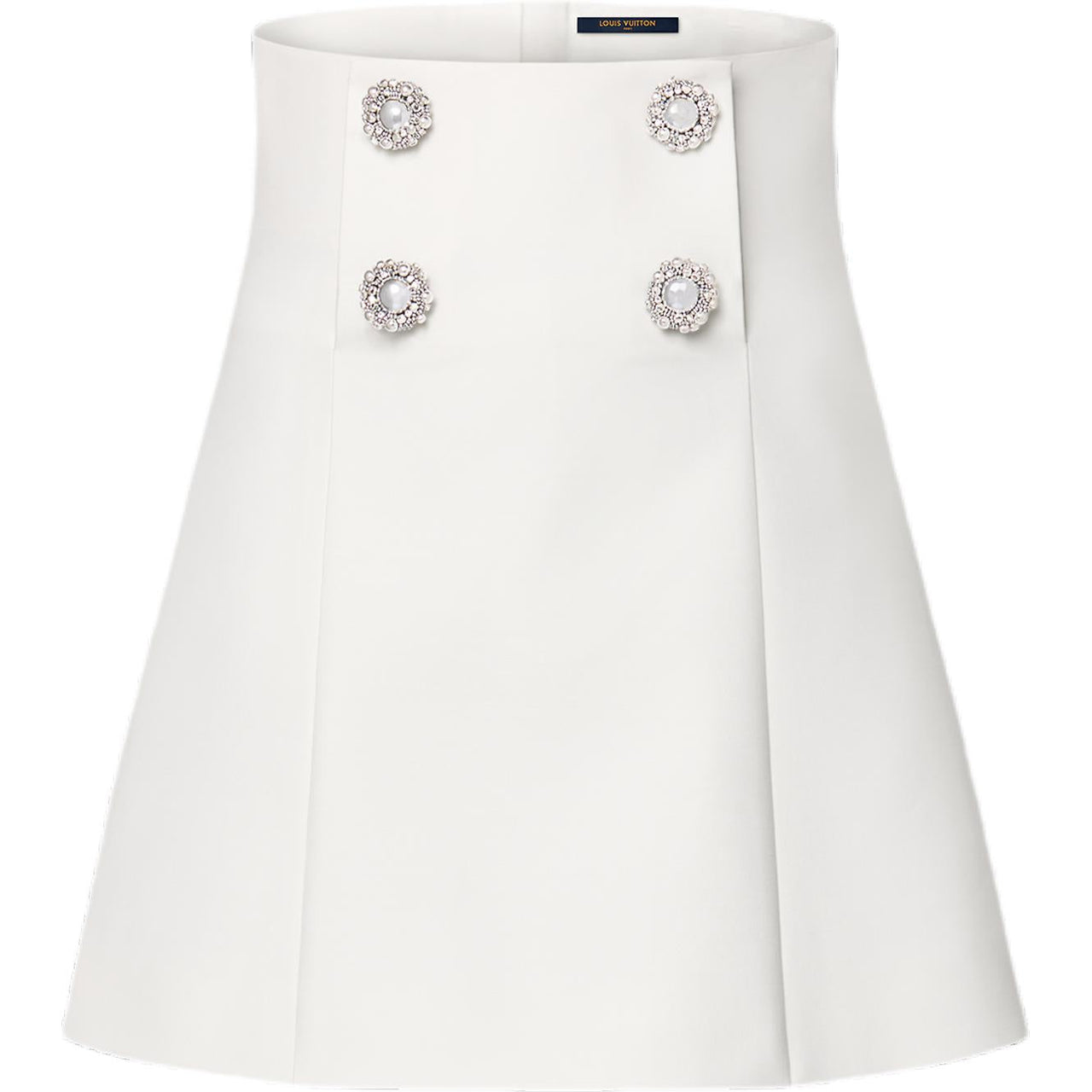 LOUIS VUITTON Jewel Button Mikado Skirt