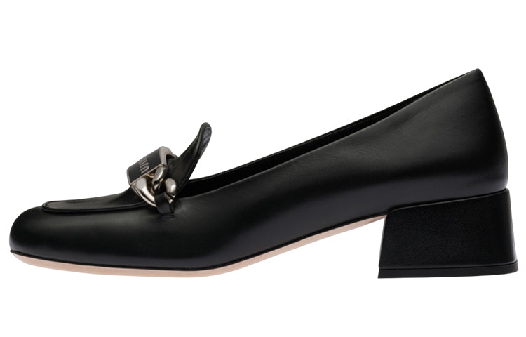 MIU MIU Block Heel High Heels 3.5cm Women's Black
