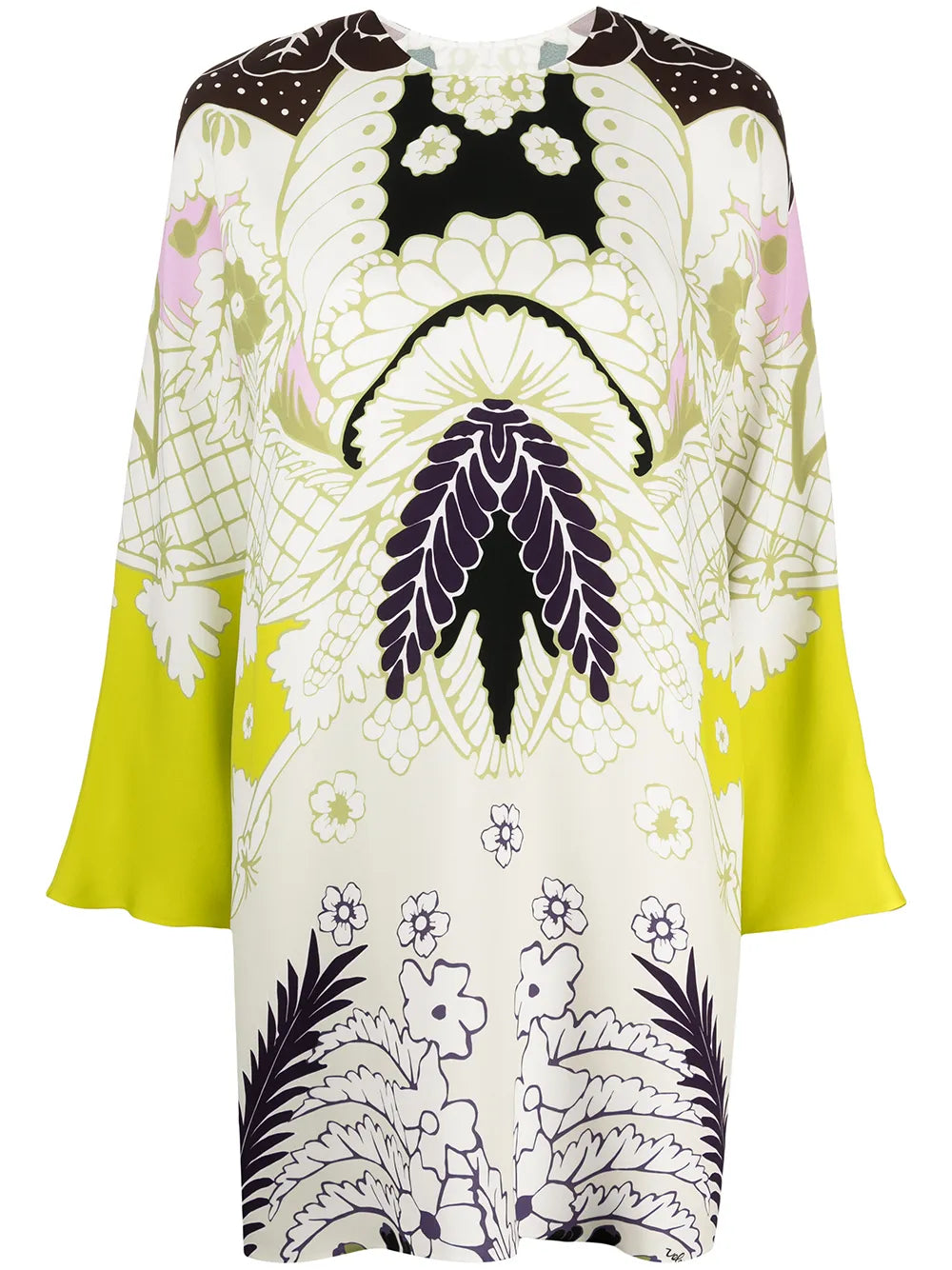 Valentino Garavani Abstract-Print Long-Sleeve Dress