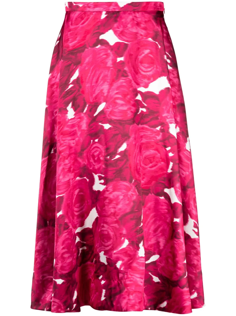 Valentino Garavani Blurred Rose-Print Skirt